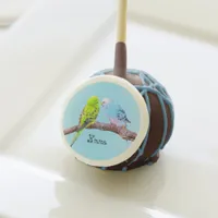 Cute budgie couple - personalizable  cake pops