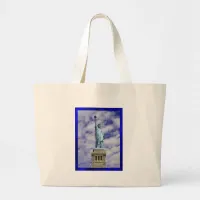 Statue of Liberty, Ellis Island, New York Large Tote Bag