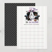 Let's Put the Boo in Boujee Halloween Bachelorette Advice Card