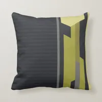 Modern Style Charcoal Pinstripe Green Cushions