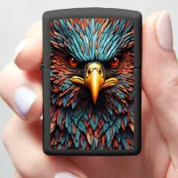 Eagle Close-Up Eagle's Fiery Gaze Zippo Lighter