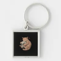 Till Death Do Us Party Cat Skull Classic Keychain