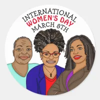International Women's Day - March 8th   Classic Round Sticker