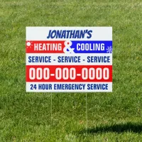 18" x 24" Heating & Cooling Double Sided Yard Sign