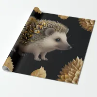 Cute Hedgehog Colorful  Wrapping Paper