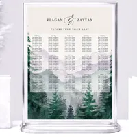 Misty Mountain Romance Wedding Seating Chart