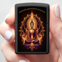 Radiant Buddha in a moment of calm.  Zippo Lighter