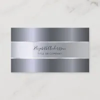 Silver minimalist elegant modern business business card