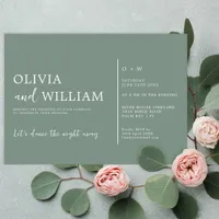 Sage Green Chic Minimal Wedding Invitation