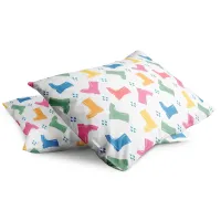 Rainbow Rain Boots Rainy Day Parade Collection Pillow Case