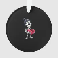 Funny Skeleton Men Women Skeleton Heart Valentines Ornament