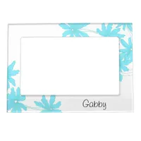 Light Blue Daisies  Magnetic Frame