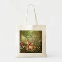 Cute Mushroom Fairy in the Forest Tote Bag