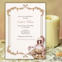 Vintage Marie Antoinette Victorian Bridal Shower Invitation