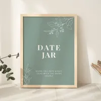 Date Jar Sage Green Wedding Sign 