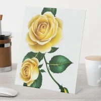 Yellow Rose Pedestal Sign