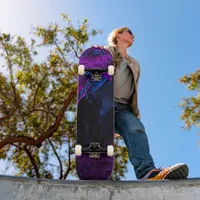 Spooky Black Material Rose, Black Spiders Skateboard