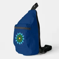 Sling Bag - Blue and Green Mandala