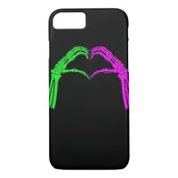 Skeleton Hands Heart Sign Retro Halloween Vintage  iPhone 8/7 Case