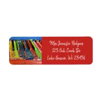 Colorful Piano Keys Label