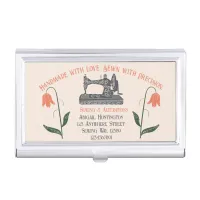 Vintage Sewing Machine Tailor Business Card Case