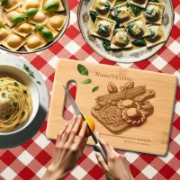 Customized Nonna’s Cucina Spaghetti Ravioli Bamboo Engraved Cutting Board