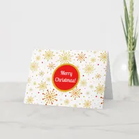 Retro Atomic Mid-Century Mod Red & Gold Starburst  Card