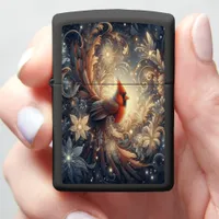 Magical Cardinal in an Ethereal Paradise Full Zippo Lighter