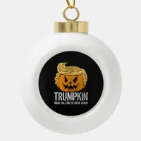 Halloween Great Again Donald  Trumpkin Pumpkin Ceramic Ball Christmas Ornament
