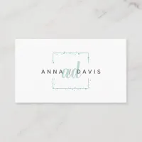 Minimalist Luxury Boutique Fashion Blue Logo Business Card