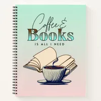 Coffee and Books is All I Need Typography Quote