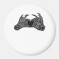 Skeleton Heart Hands Clean Graphic Mood Magnet