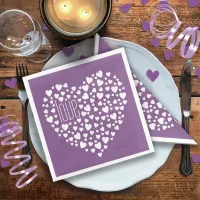 Heart Full of Hearts Love White ID733 Paper Dinner Napkins