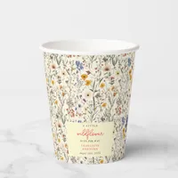 A Little Wildflower Girl Baby Shower Paper Cups