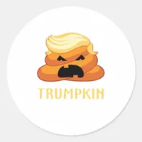 Trumpkin Poop Funny Halloween Classic Round Sticker