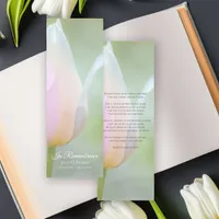 Pastel Tulip Spring Funeral Memorial Prayer Card Bookmarks