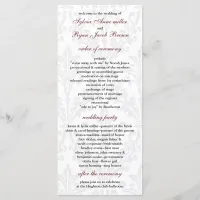 Damask Wedding program