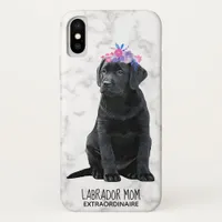Black Lab Mom Puppy Labrador iPhone X Case