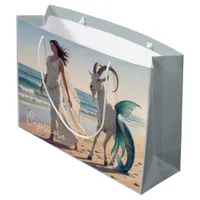 Zodiac Sign Capricorn Goddess & Mythical Sea Goat Large Gift Bag