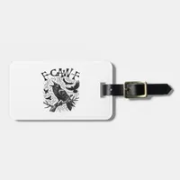 Gothic Crow F-Caw-F Humor Funny Essential Retro Cl Luggage Tag