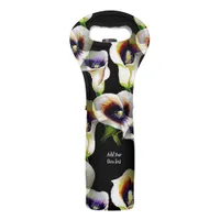 Sublime Watercolor Arum Calla Lilies Wine Bag