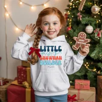 Little Miss Snowman Builder Retro Christmas Hoodie
