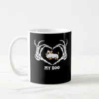 My Boo Chihuahua Costume With Skeleton Heart Hands Coffee Mug
