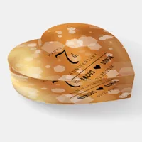 Elegant 7th Copper Wedding Anniversary Celebration Paperweight