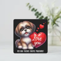 Cute Valentine Puppy - Valentine's Day Card