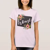 Colorado Home Chalkboard Watercolor Flowers State T-Shirt