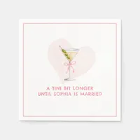  Tini Bit Longer Bridal Shower Bow Trendy Martini Napkins