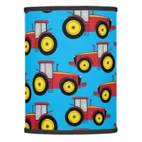 Cute Tractor Pattern on Blue Nursery Lamp Shade