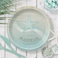 Beach House Nautical Starfish Aqua Blue ID623 Paper Plates