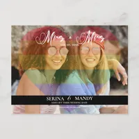 Rainbow Heart Photo Gay Pride Save the Date Postcard
